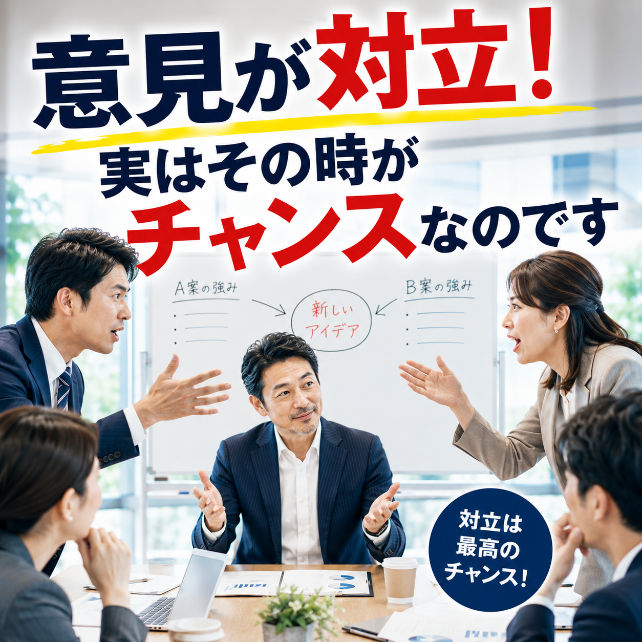 意見が対立!実はその時がチャンスなのです